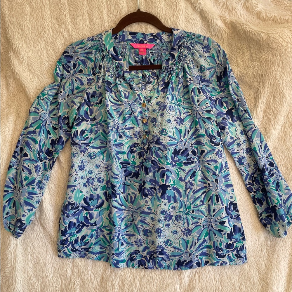 Lilly Pulitzer Blue Blouse